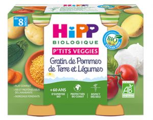 HIPP Ptits Veggies - 2 x 190 g Gratin de Pommes de terre et Lgumes