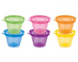 DBB REMOND Set de 6 Petits Pots avec Couvercles - 120 ml