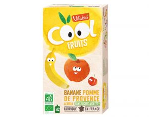 VITABIO Pack Famille Cool Fruits Pomme Banane - 12x90g